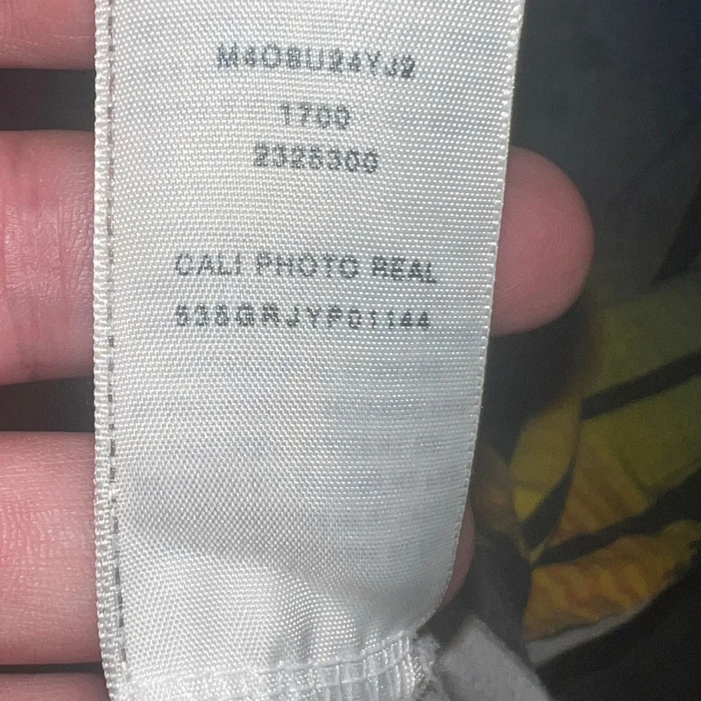 True Religion Men's Cali Photo Real Sunset Palm Tree Graphic T-Shirt XL White